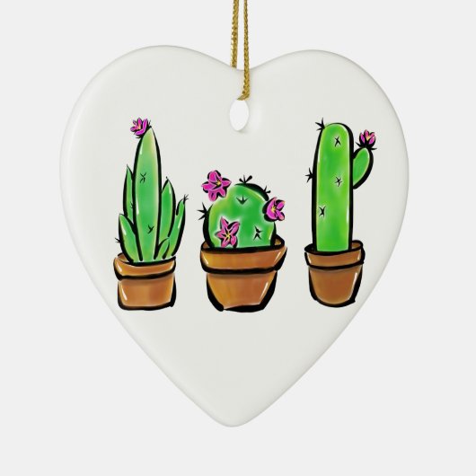 Niedlich Cactus cacti succuli Keramikornament (Rechts)