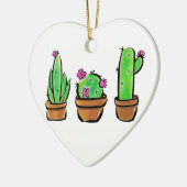 Niedlich Cactus cacti succuli Keramikornament (Links)