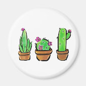 Niedlich Cactus cacti succuli Magnet (Vorne)