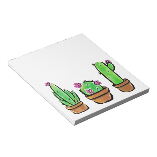 Niedlich Cactus cacti succuli Notizblock (angewinkelt)