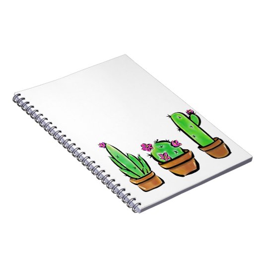 Niedlich Cactus cacti succuli Notizblock (Rechte Seite)