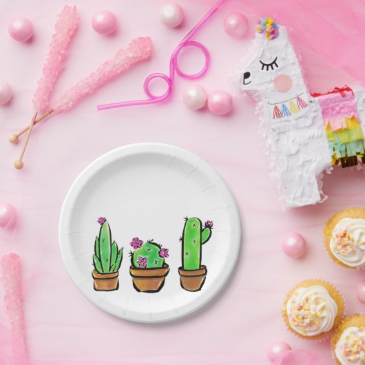 Niedlich Cactus cacti succuli Pappteller (Party)