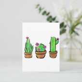 Niedlich Cactus cacti succuli Postkarte (Stehend Vorderseite)