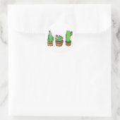Niedlich Cactus cacti succuli Runder Aufkleber (Tasche)