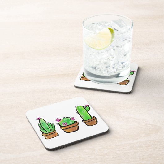 Niedlich Cactus cacti succuli Untersetzer (Rechte Seite)