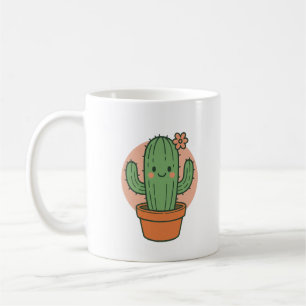 Niedlich Cactus Cartoon PNG Kawaii Pflanze Clipa Kaffeetasse