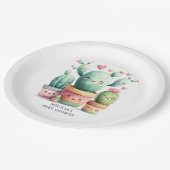 Niedlich Cactus Fiesta Baby Shower Pappteller (Schrägansicht)