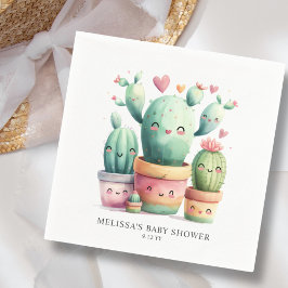 Niedlich Cactus Fiesta Baby Shower Serviette