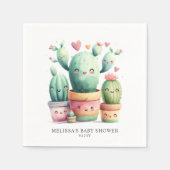 Niedlich Cactus Fiesta Baby Shower Serviette (Vorderseite)