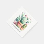 Niedlich Cactus Fiesta Baby Shower Serviette (Ecke)