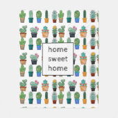 Niedlich Cactus Greenery Blume Natur Fleecedecke (Vorderseite)