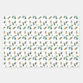 Niedlich Cactus Greenery Blume Pattern Geschenkpapier Set (Vorderseite)