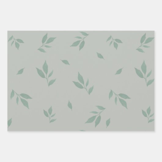 Niedlich Cactus Greenery Blume Pattern Geschenkpapier Set (Vorderseite 2)