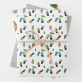 Niedlich Cactus Greenery Blume Pattern Geschenkpapier Set (Beispiel)