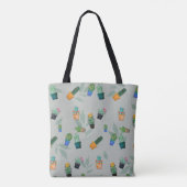 Niedlich Cactus Greenery Blume Pattern Tasche (Rückseite)