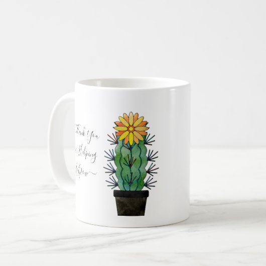 Niedlich Cactus Greenery Vielen Dank, dass Sie mir Kaffeetasse (Vorderseite Links)