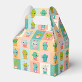 Niedlich Cactus Kawaii Baby Shower Geschenkschachtel (Rückseite)
