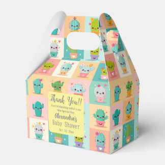 Niedlich Cactus Kawaii Baby Shower Geschenkschachtel