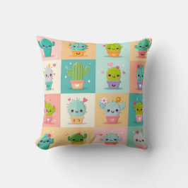 Niedlich Cactus Kawaii Baby Shower Kissen
