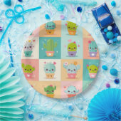 Niedlich Cactus Kawaii Baby Shower Pappteller (Party)