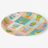 Niedlich Cactus Kawaii Baby Shower Pappteller (Schrägansicht)