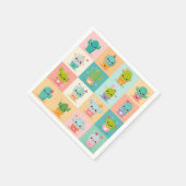 Niedlich Cactus Kawaii Baby Shower Serviette (Ecke)
