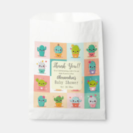 Niedlich Cactus Kawaii Kinderdusche Vielen Dank Geschenktütchen