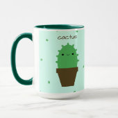 Niedlich Cactus kawaii Pflanze Tasse (Links)