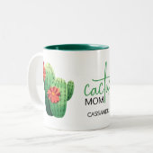 Niedlich Cactus Mama Sukkulente Pflanze Lover Zweifarbige Tasse (Vorderseite Links)