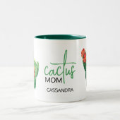 Niedlich Cactus Mama Sukkulente Pflanze Lover Zweifarbige Tasse (Mittel)