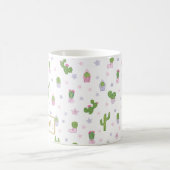 Niedlich Cactus Pattern Individuelle Name Einzigar Kaffeetasse (Mittel)