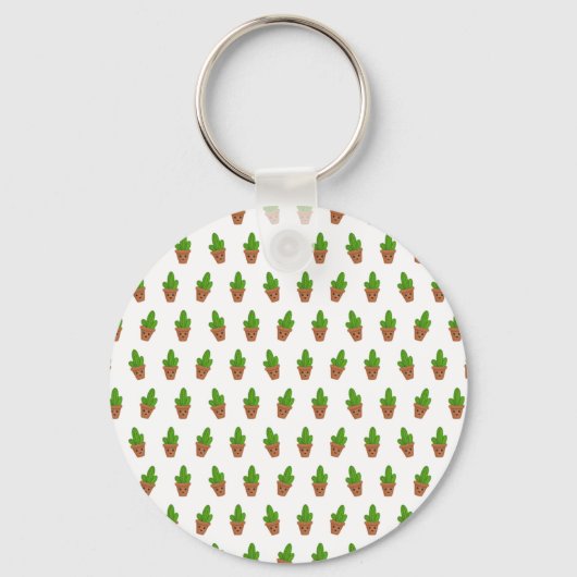 Niedlich Cactus Pattern Key CHain Schlüsselanhänger (Vorderseite)