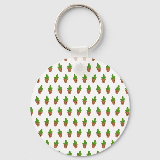Niedlich Cactus Pattern Key CHain Schlüsselanhänger (Rückseite)