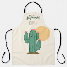 Niedlich Cactus Personalisiert Kitchen Schürze