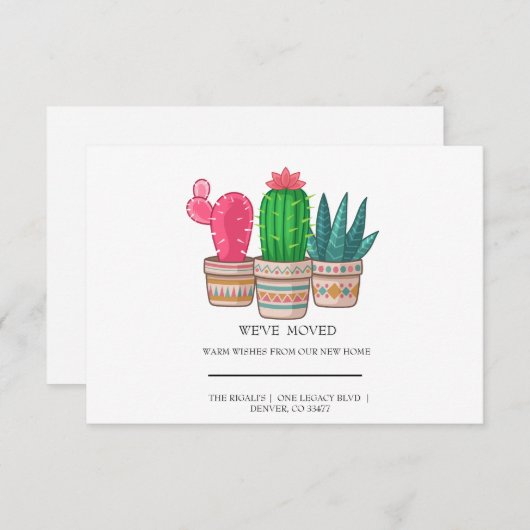 niedlich Cactus Zuhause bewegt (Vorne/Hinten)