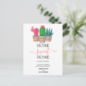 niedlich Cactus Zuhause bewegt Postkarte (Stehend Vorderseite)