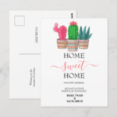 niedlich Cactus Zuhause bewegt Postkarte (Vorne/Hinten)