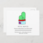 niedlich Cactus Zuhause bewegt Postkarte (Vorne/Hinten)