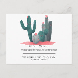 niedlich Cactus Zuhause bewegt Postkarte