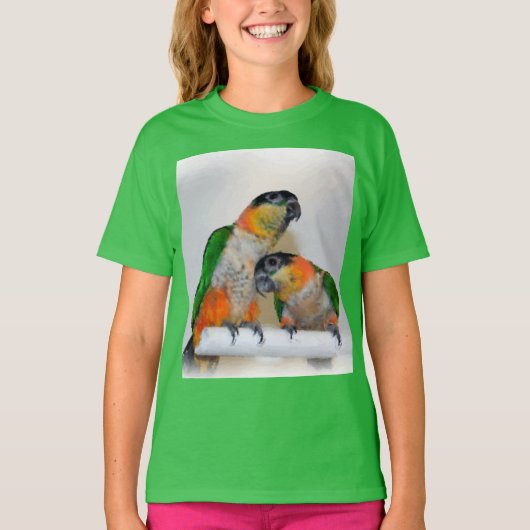 Niedlich Caique Parrot P T-Shirt (Vorderseite)