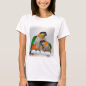 Niedlich Caique Parrot Pair T-Shirt (Vorderseite)