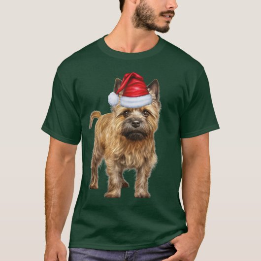 Niedlich Cairn Terrier Dog Lover Weihnachten T-Shirt (Vorderseite)