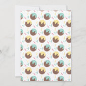 Niedlich Cake Pop Balls Zuckerguss Geburtstag Einladung (Rückseite)