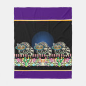 Niedlich Calavera Cats Fleece Blanket (Vorderseite)