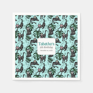 Niedlich Calavera Katzen Kindergeburtstag Party Serviette