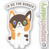 Niedlich Calico Cat / Kitten Line Art Aufkleber (Vorderseite)