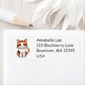 Niedlich Calico Cat Label (Insitu)