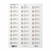 Niedlich Calico Cat Label (Vorne)