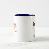 Niedlich Calico Cat Personalisierte Mug Zweifarbige Tasse (Mittel)