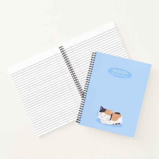 Niedlich Calico Cat Spiral Notebook Notizblock (Innenseite)